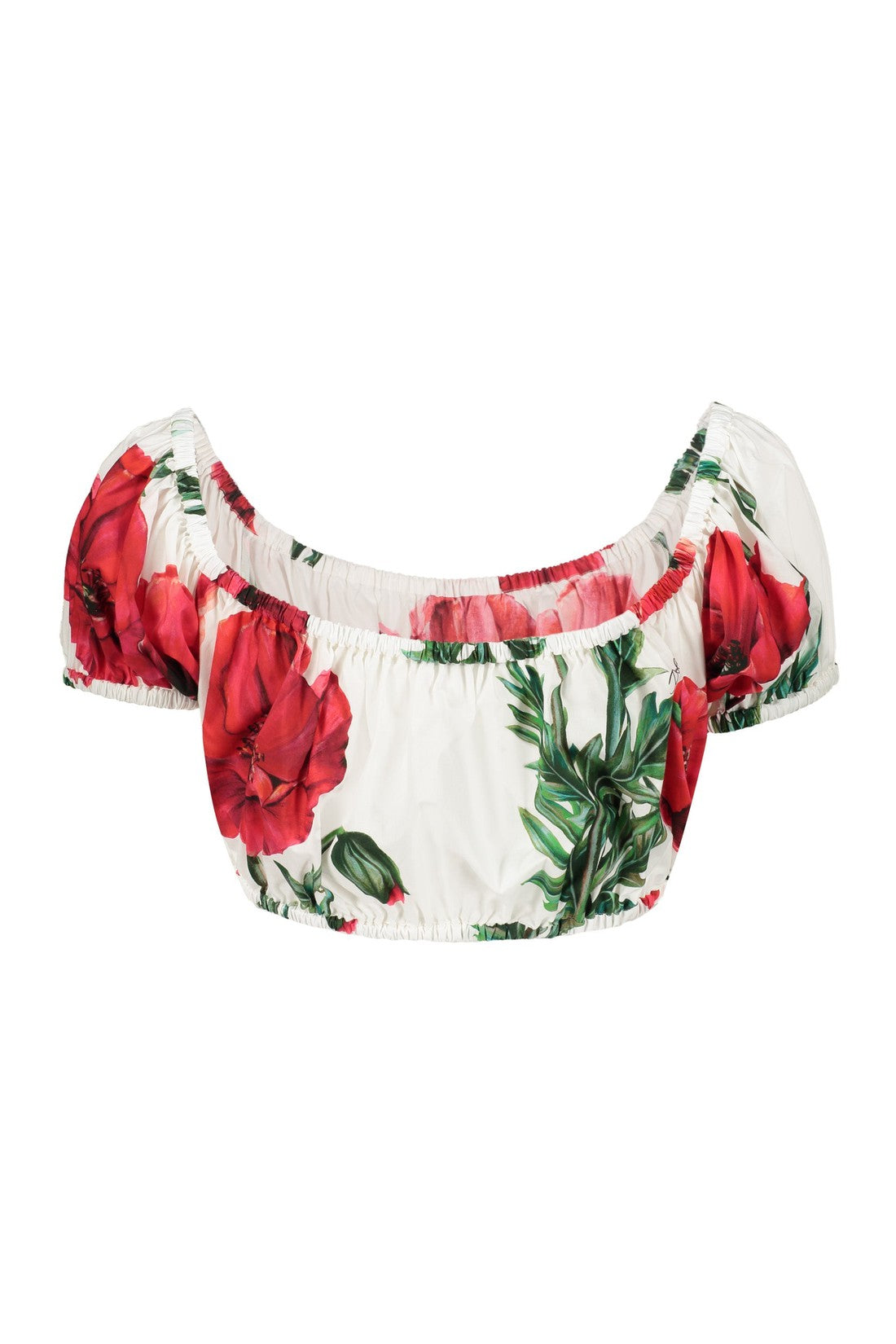 Dolce & Gabbana-OUTLET-SALE-Cotton crop top-ARCHIVIST