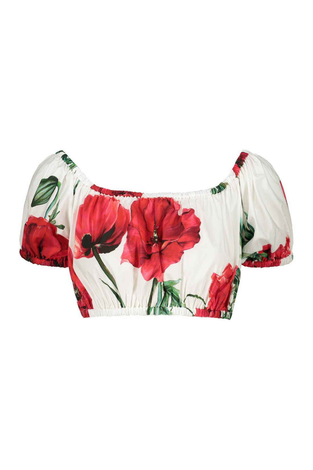 Dolce & Gabbana-OUTLET-SALE-Cotton crop top-ARCHIVIST