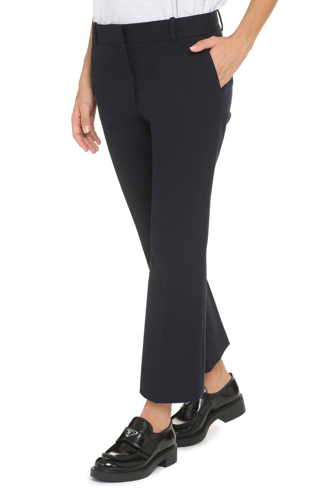 Frame-OUTLET-SALE-Cotton cropped trousers-ARCHIVIST