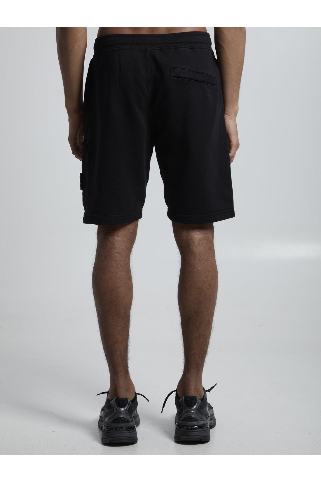 Stone Island-OUTLET-SALE-Cotton fleece Bermuda shorts-ARCHIVIST