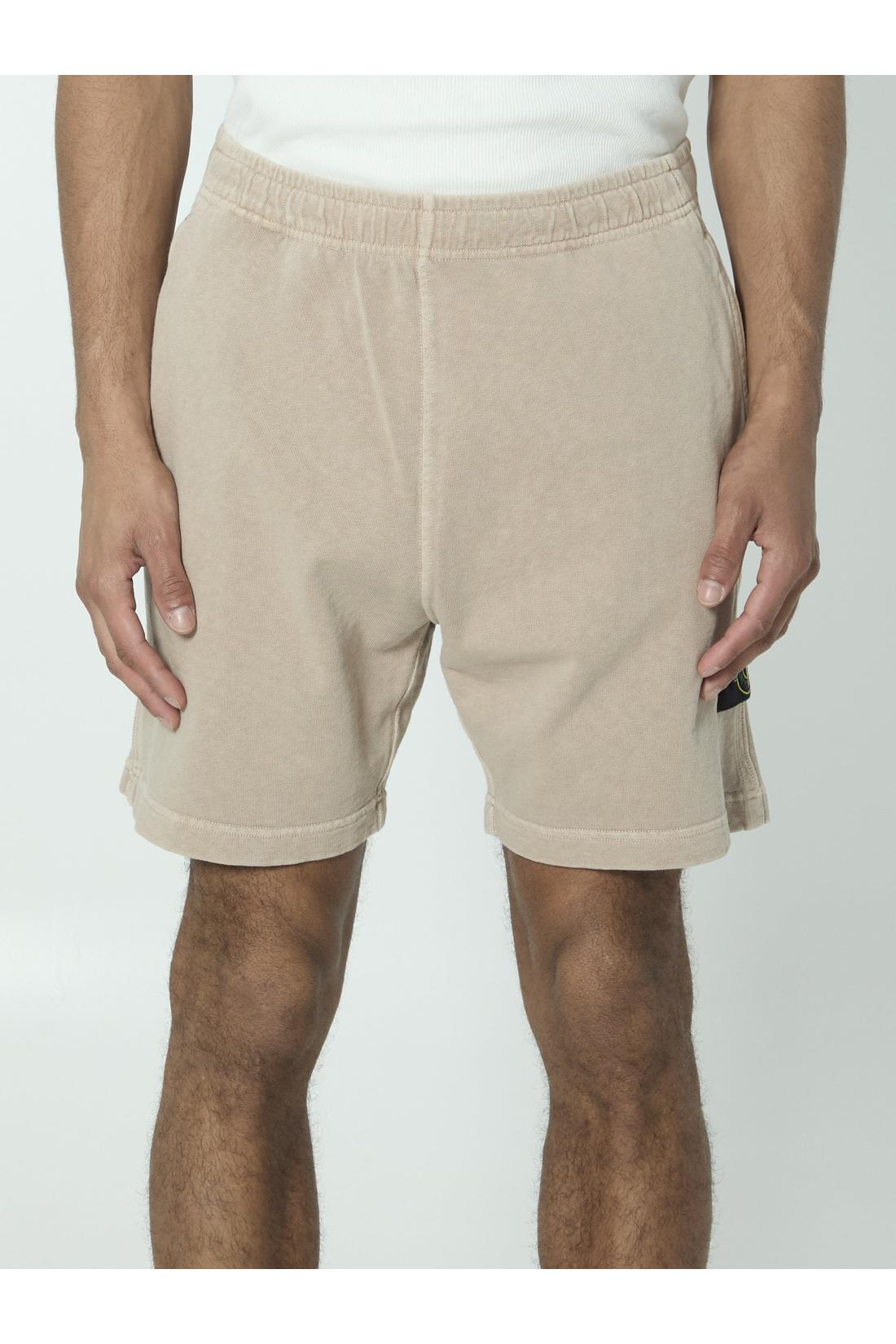 Stone Island-OUTLET-SALE-Cotton fleece shorts-ARCHIVIST