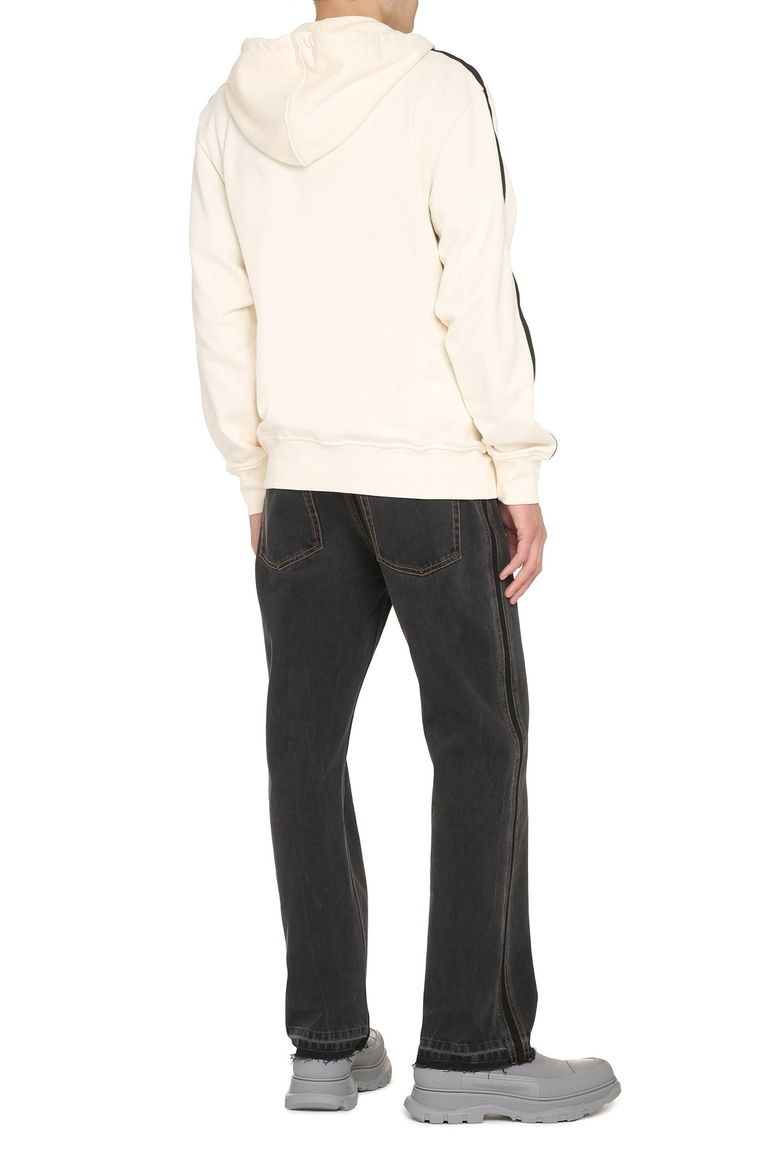 Alexander McQueen-OUTLET-SALE-Cotton full zip hoodie-ARCHIVIST