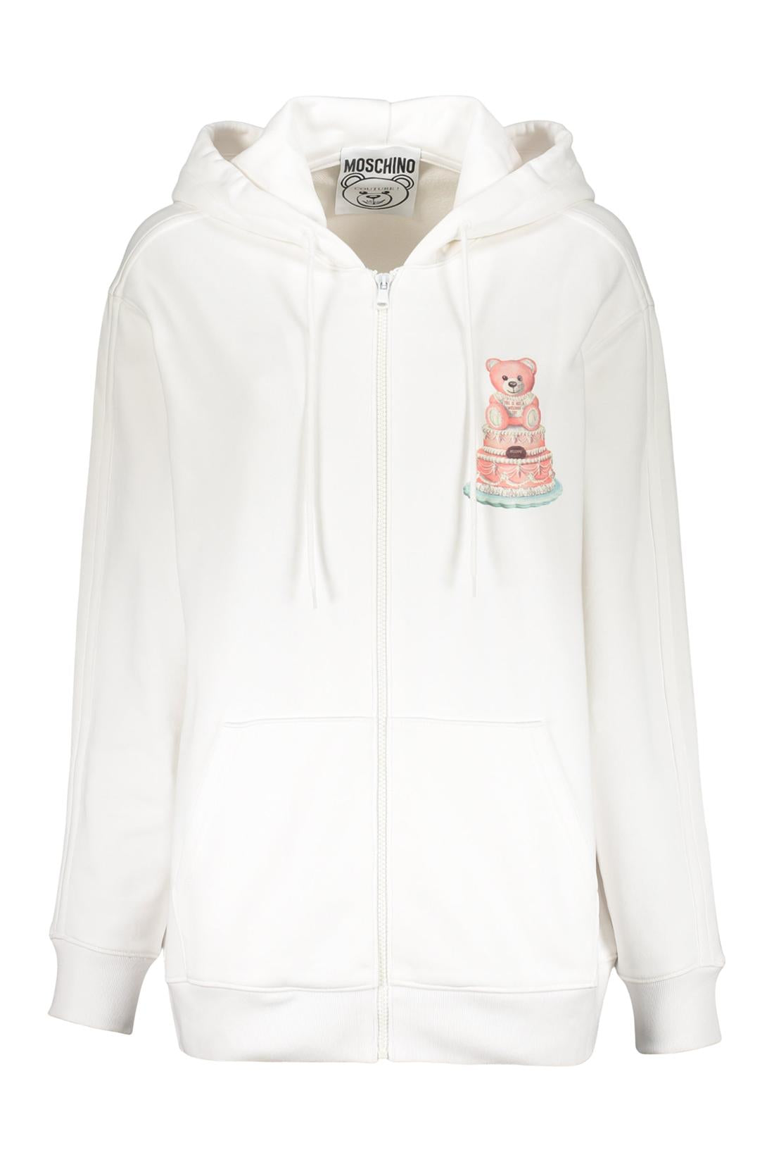 Moschino-OUTLET-SALE-Cotton full zip hoodie-ARCHIVIST