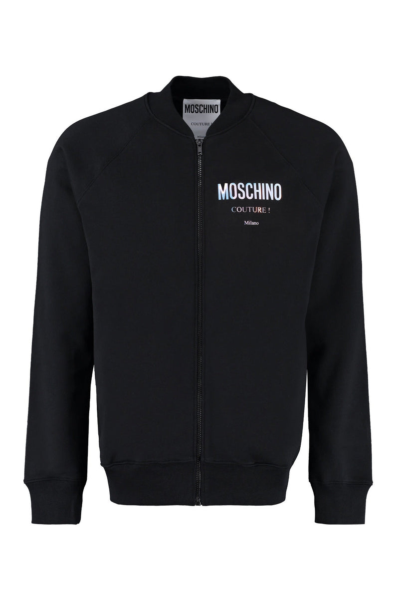Moschino-OUTLET-SALE-Cotton full-zip sweatshirt-ARCHIVIST