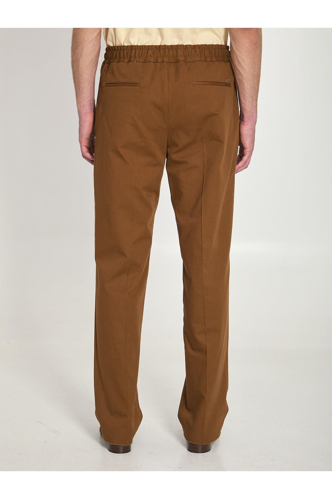 Valentino Garavani-OUTLET-SALE-Cotton gabardine pants-ARCHIVIST