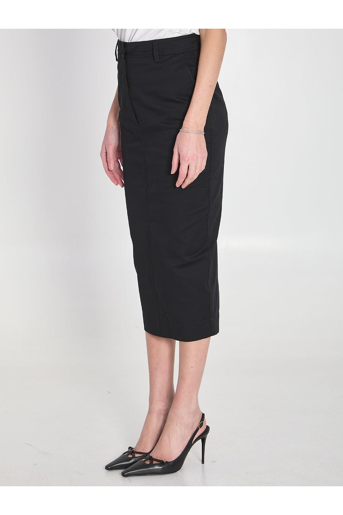 The Latest-OUTLET-SALE-Cotton gabardine skirt-ARCHIVIST