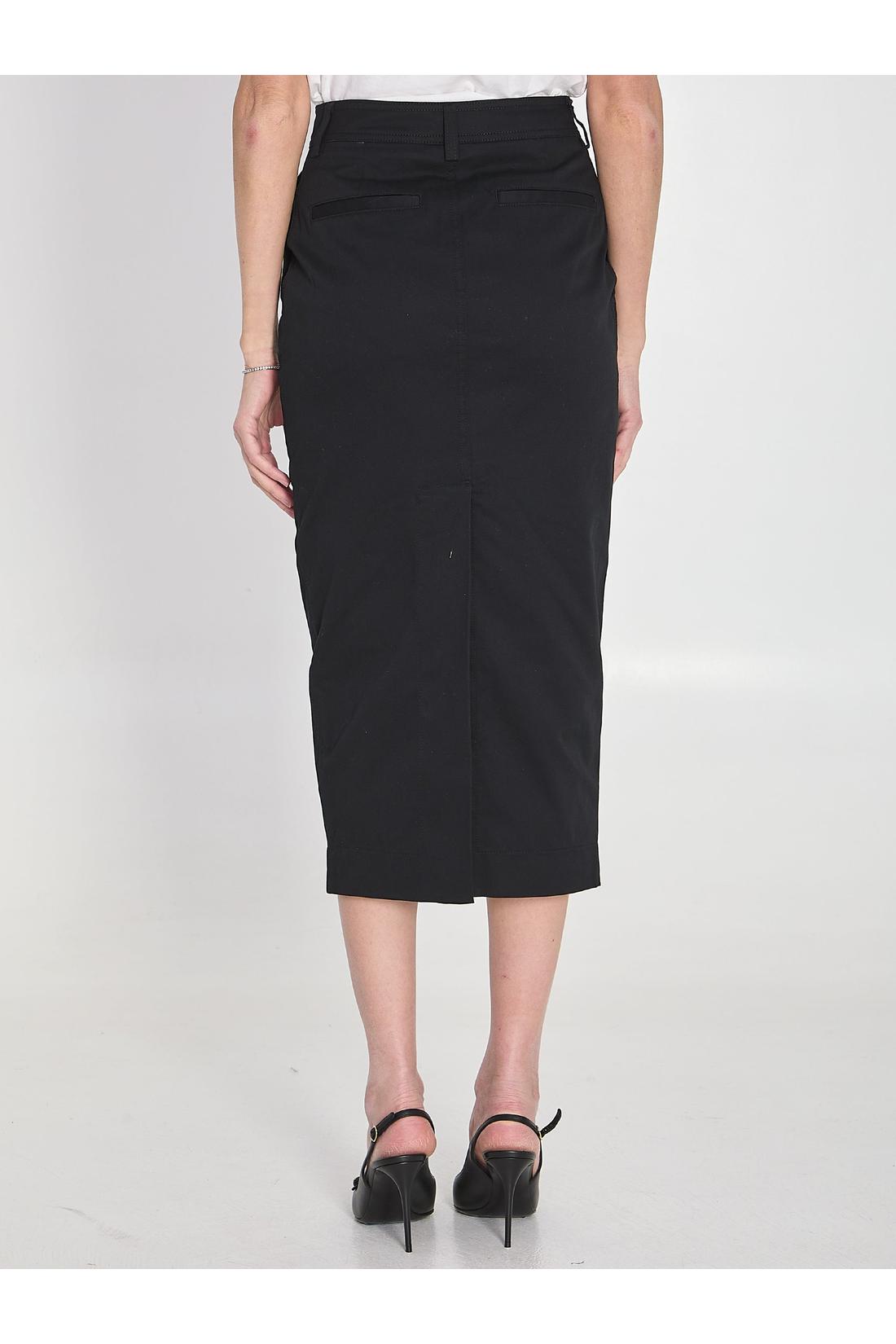 The Latest-OUTLET-SALE-Cotton gabardine skirt-ARCHIVIST