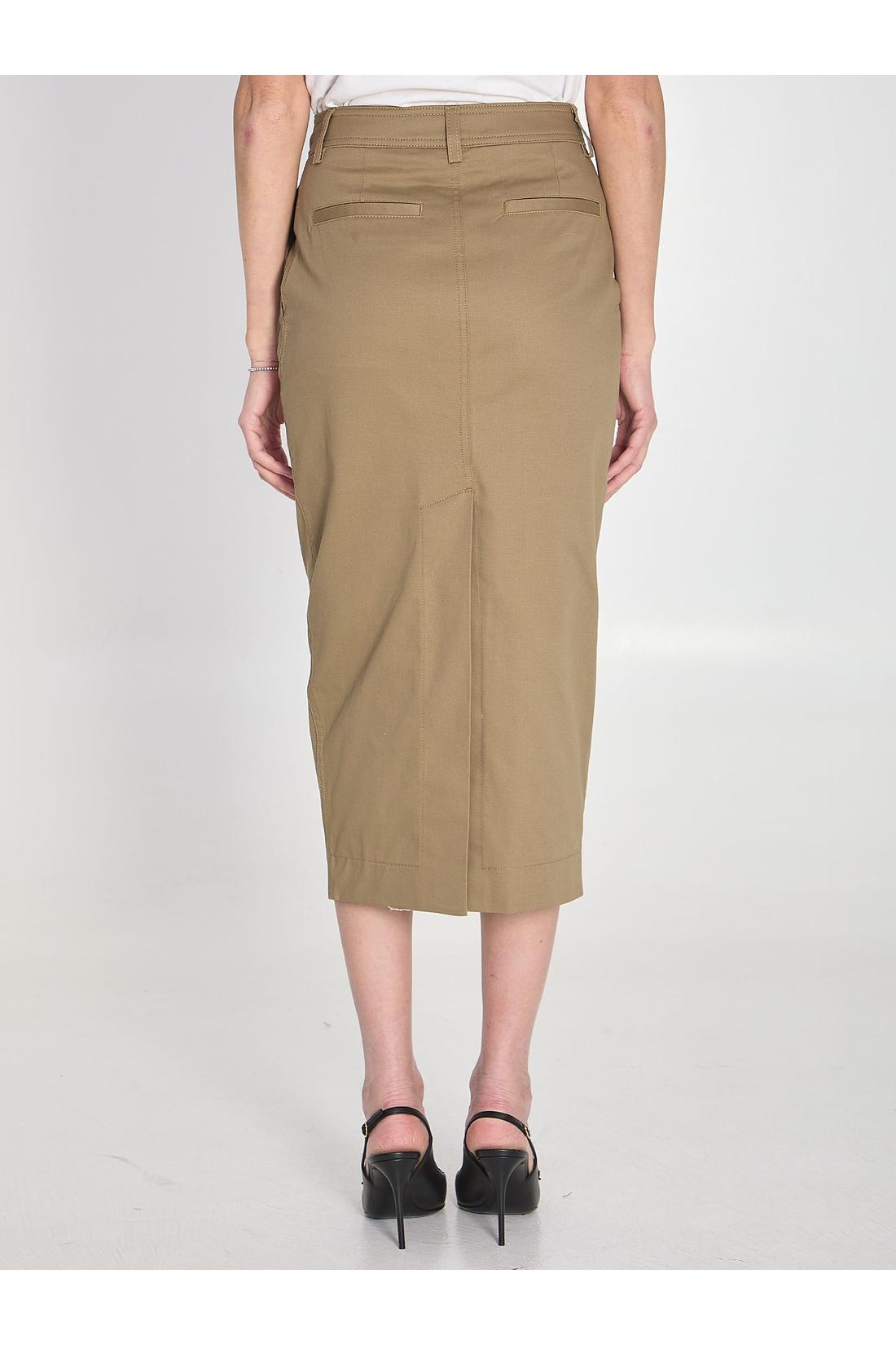 The Latest-OUTLET-SALE-Cotton gabardine skirt-ARCHIVIST