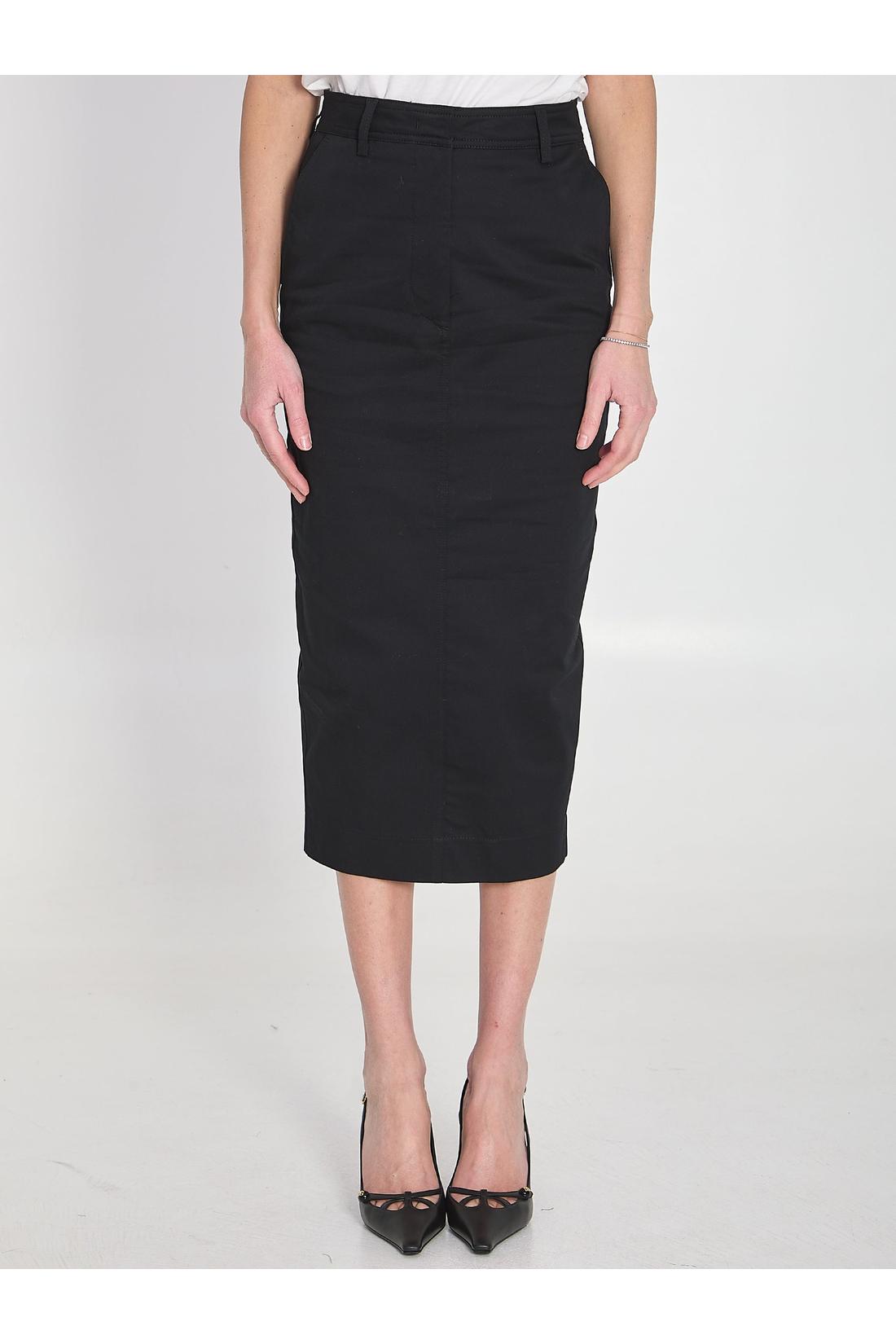 The Latest-OUTLET-SALE-Cotton gabardine skirt-ARCHIVIST