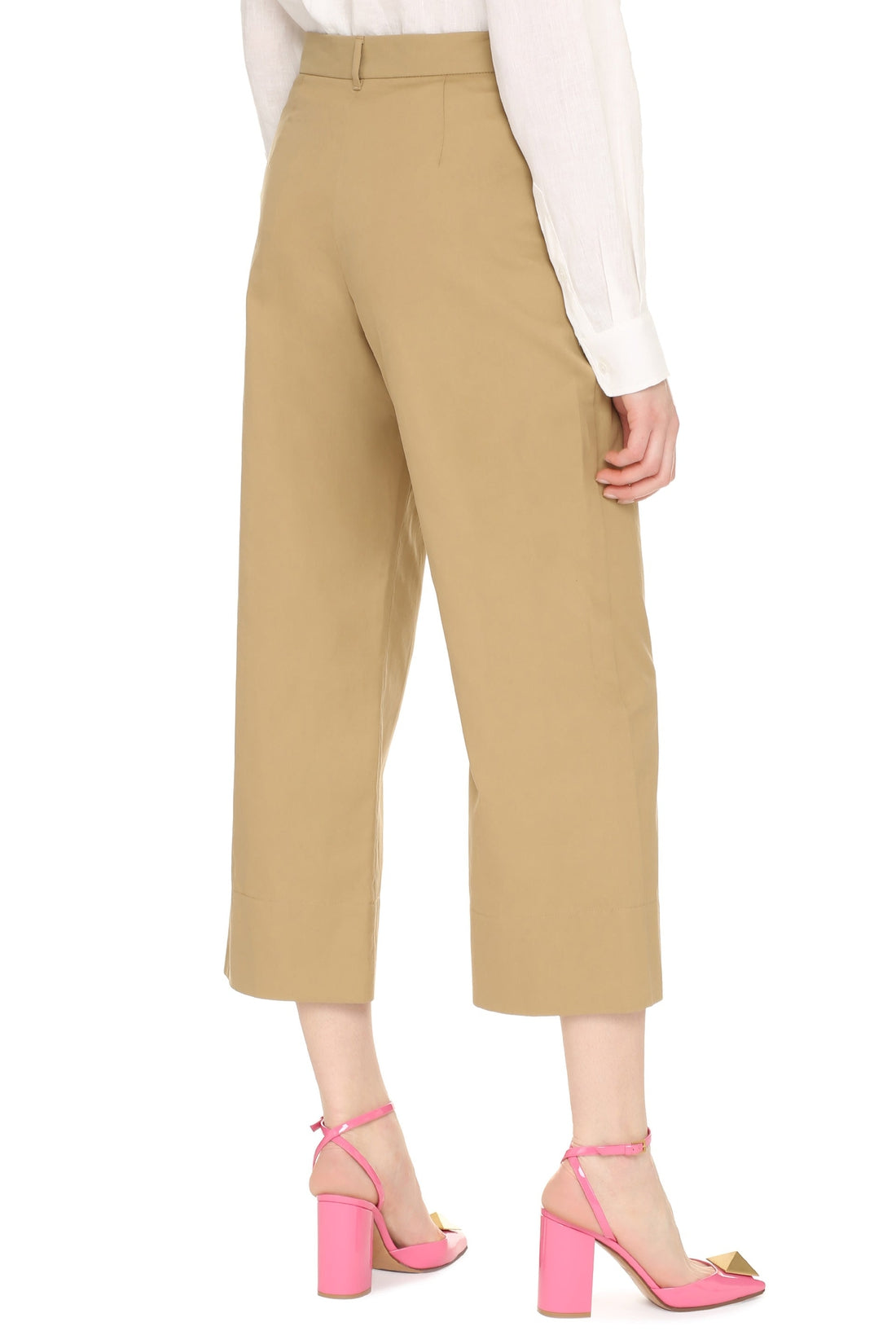 S MAX MARA-OUTLET-SALE-Cotton gabardine trousers-ARCHIVIST