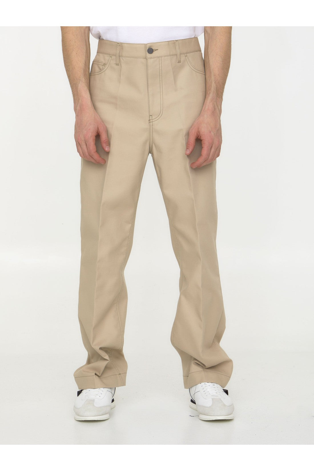 VALENTINO GARAVANI-OUTLET-SALE-Cotton gabardine trousers-ARCHIVIST