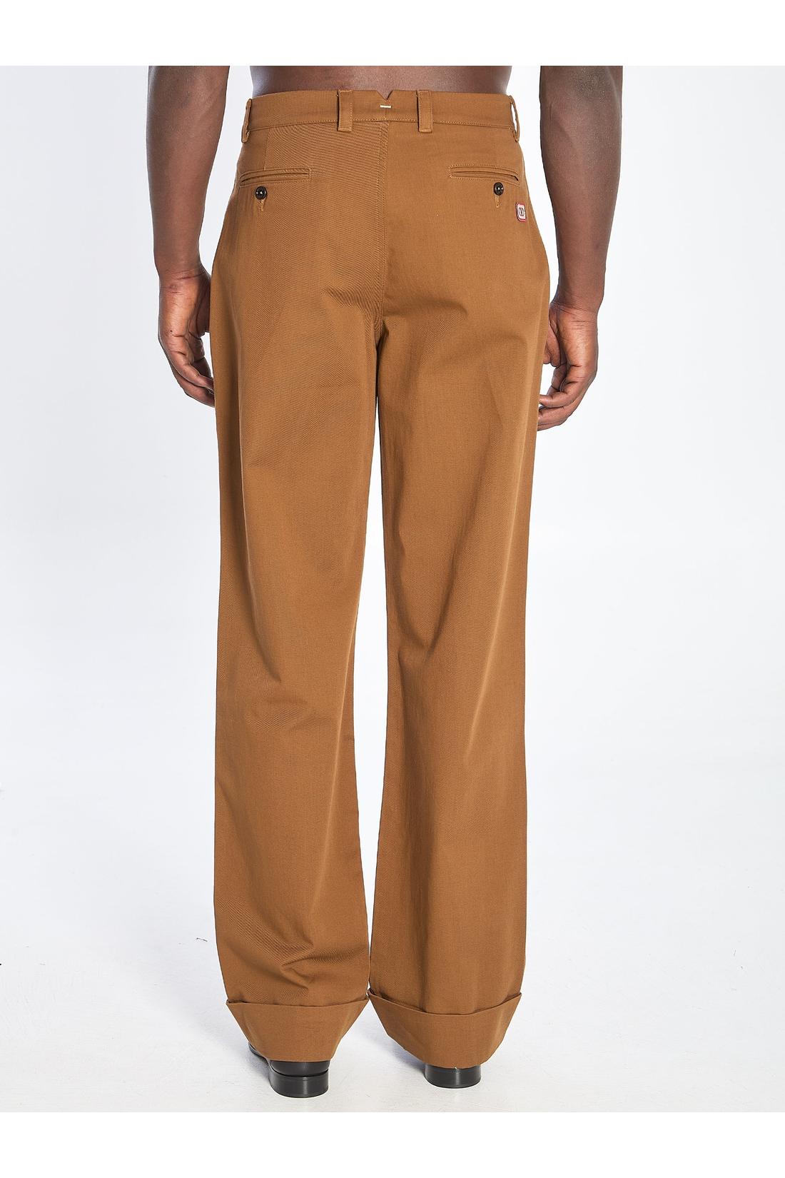 Valentino Garavani-OUTLET-SALE-Cotton gabardine trousers-ARCHIVIST