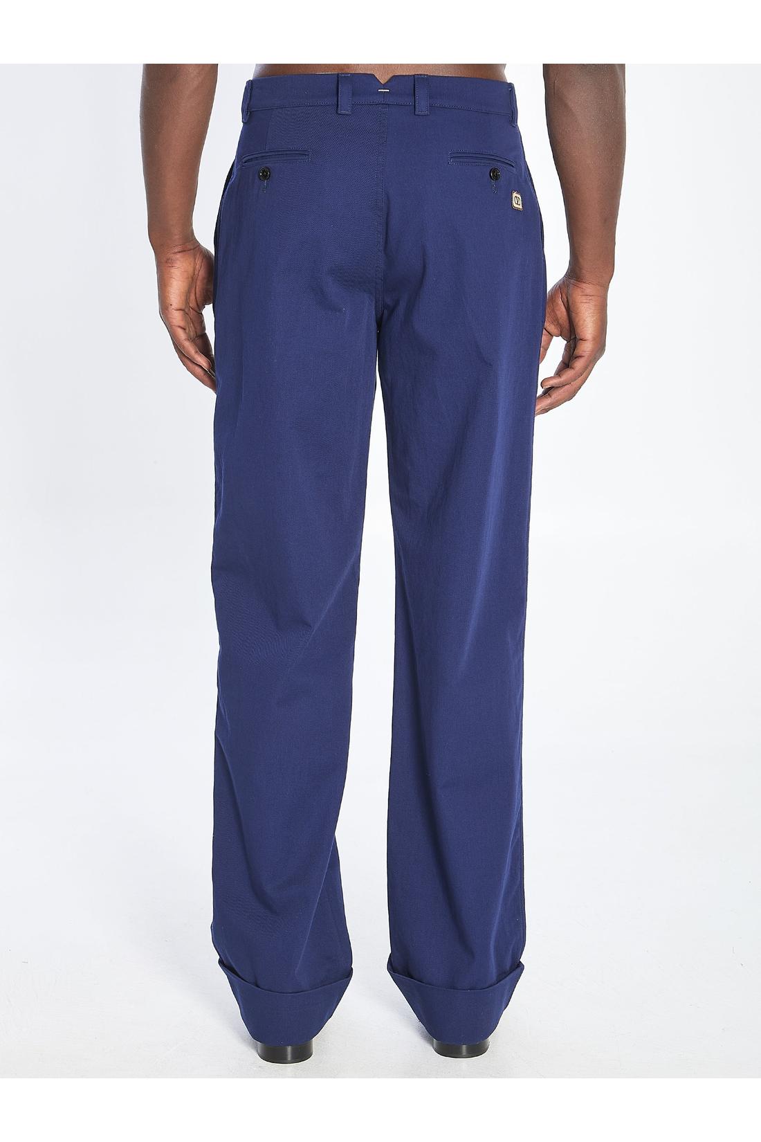 Valentino Garavani-OUTLET-SALE-Cotton gabardine trousers-ARCHIVIST