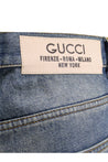 GUCCI-OUTLET-SALE-Cotton jeans with logoed label-ARCHIVIST