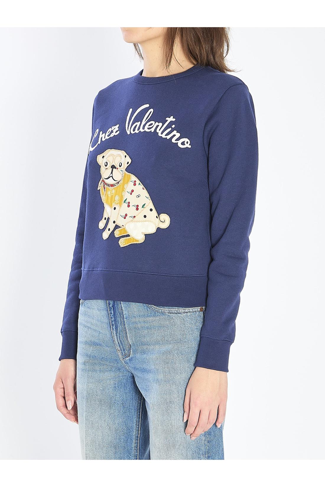 Valentino Garavani-OUTLET-SALE-Cotton jersey sweatshirt-ARCHIVIST
