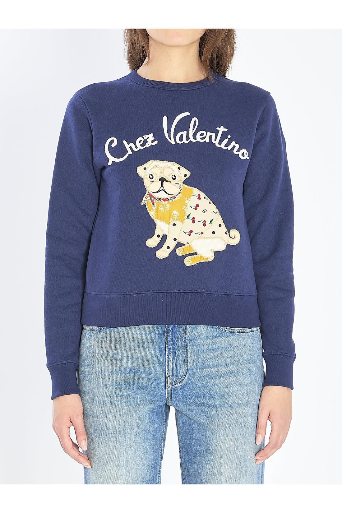 Valentino Garavani-OUTLET-SALE-Cotton jersey sweatshirt-ARCHIVIST