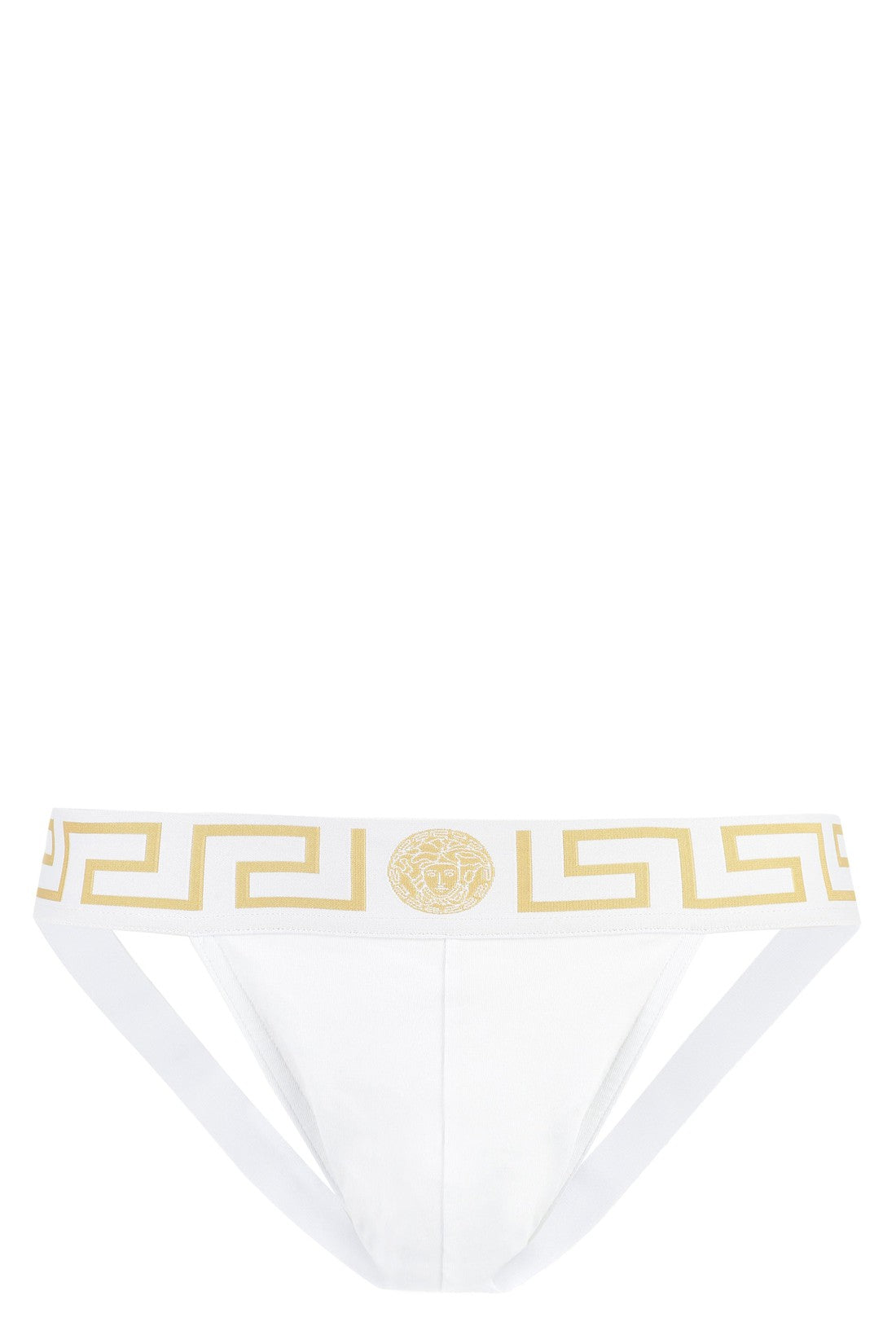 Versace-OUTLET-SALE-Cotton jockstrap with Greca elastic band-ARCHIVIST
