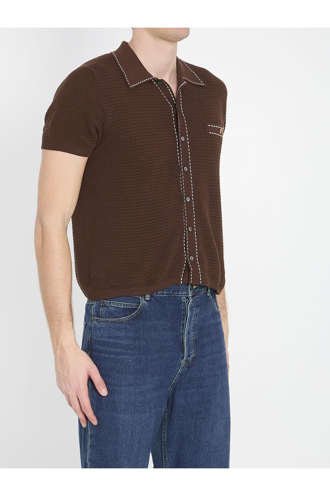 Versace-OUTLET-SALE-Cotton knit shirt-ARCHIVIST