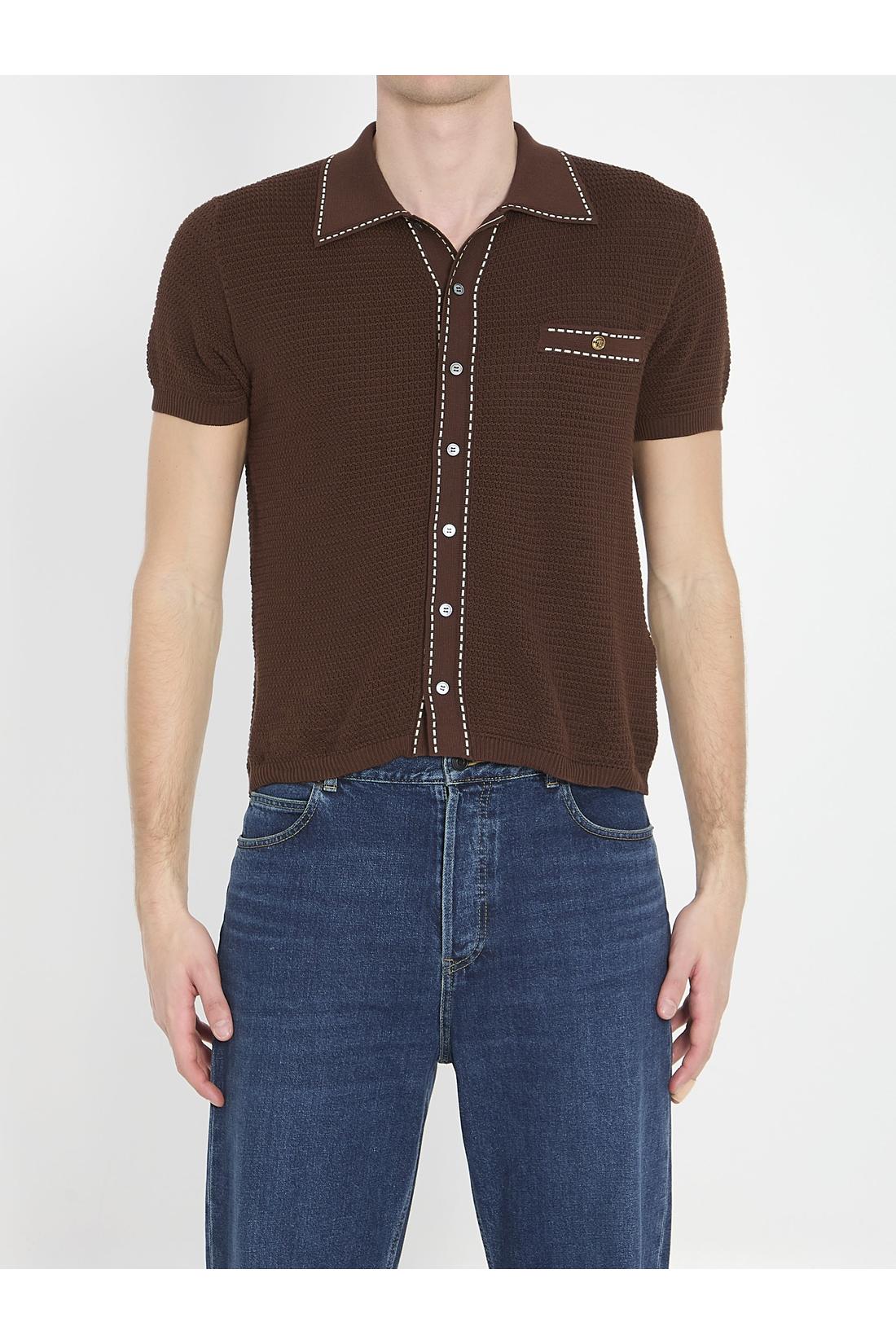 Versace-OUTLET-SALE-Cotton knit shirt-ARCHIVIST