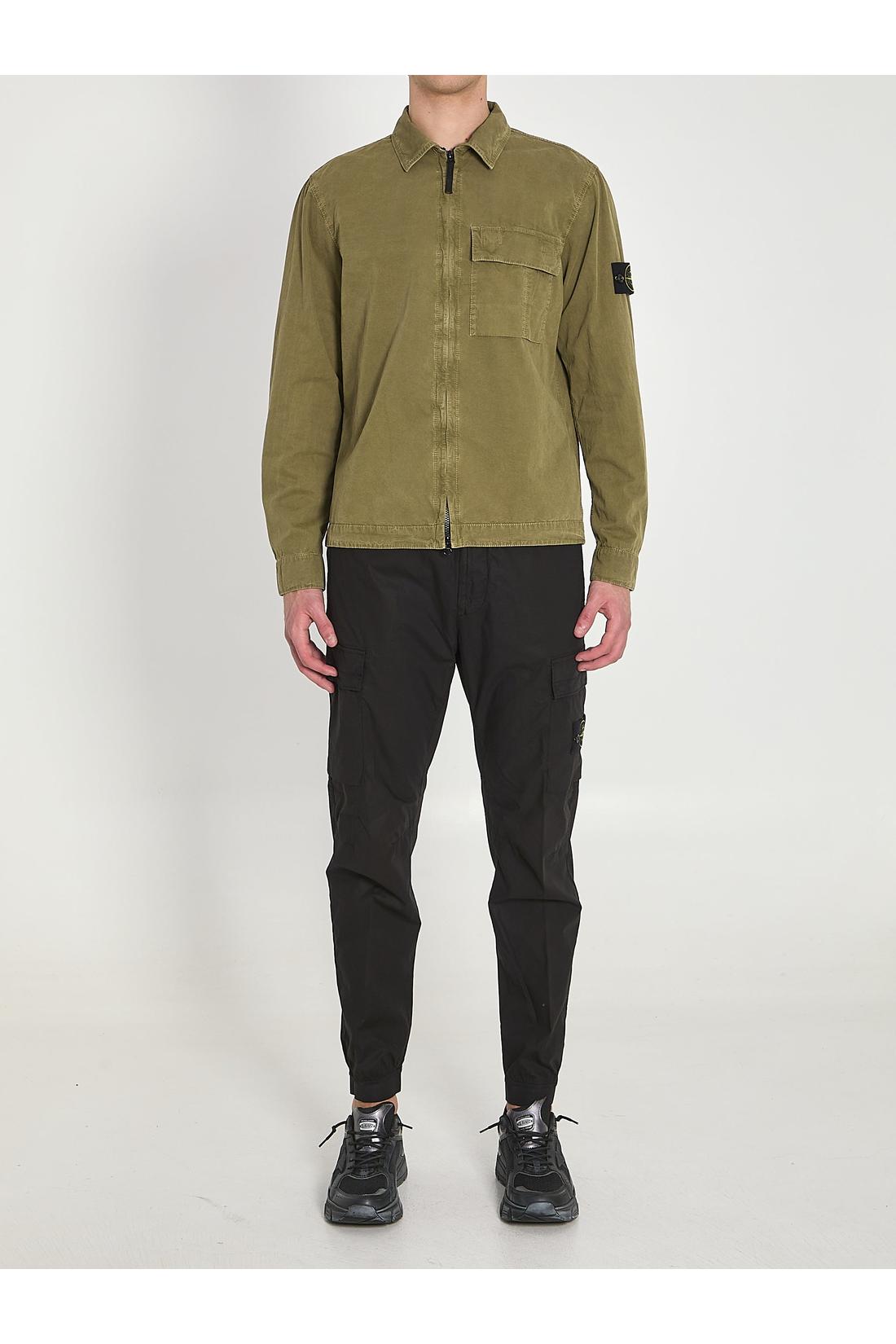Stone Island-OUTLET-SALE-Cotton overshirt-ARCHIVIST