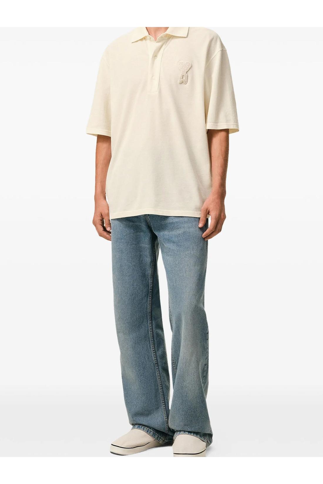 Ami Paris-OUTLET-SALE-Cotton piqué polo-ARCHIVIST