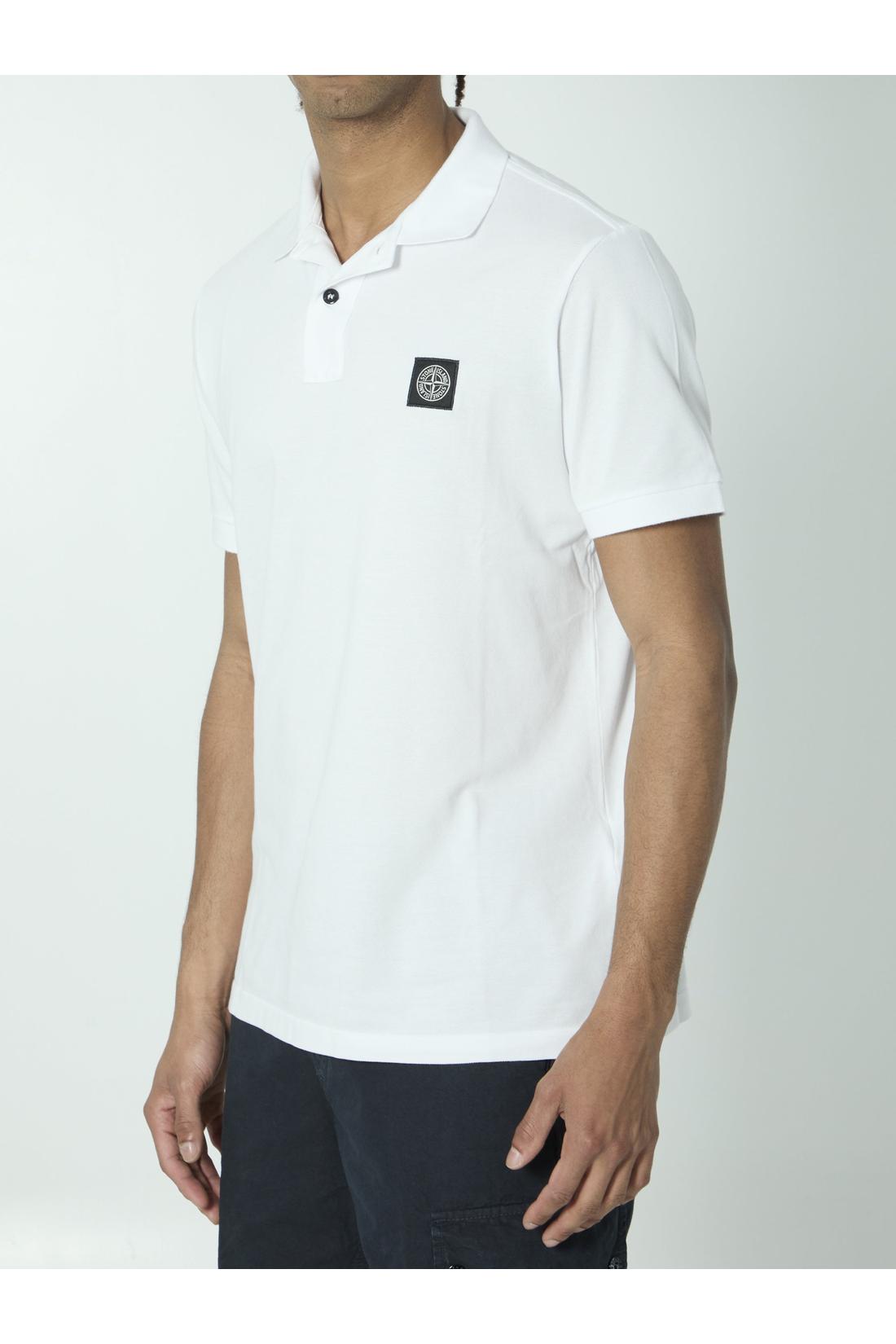 Stone Island-OUTLET-SALE-Cotton pique polo shirt-ARCHIVIST