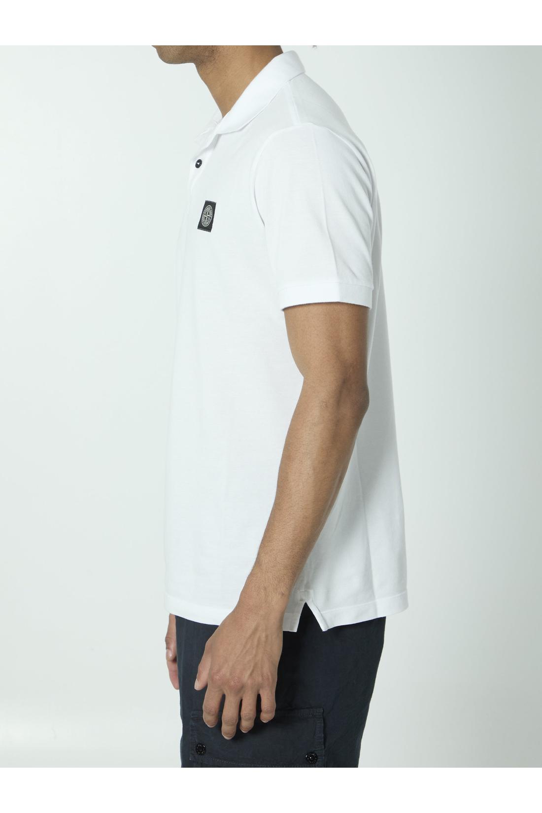 Stone Island-OUTLET-SALE-Cotton pique polo shirt-ARCHIVIST