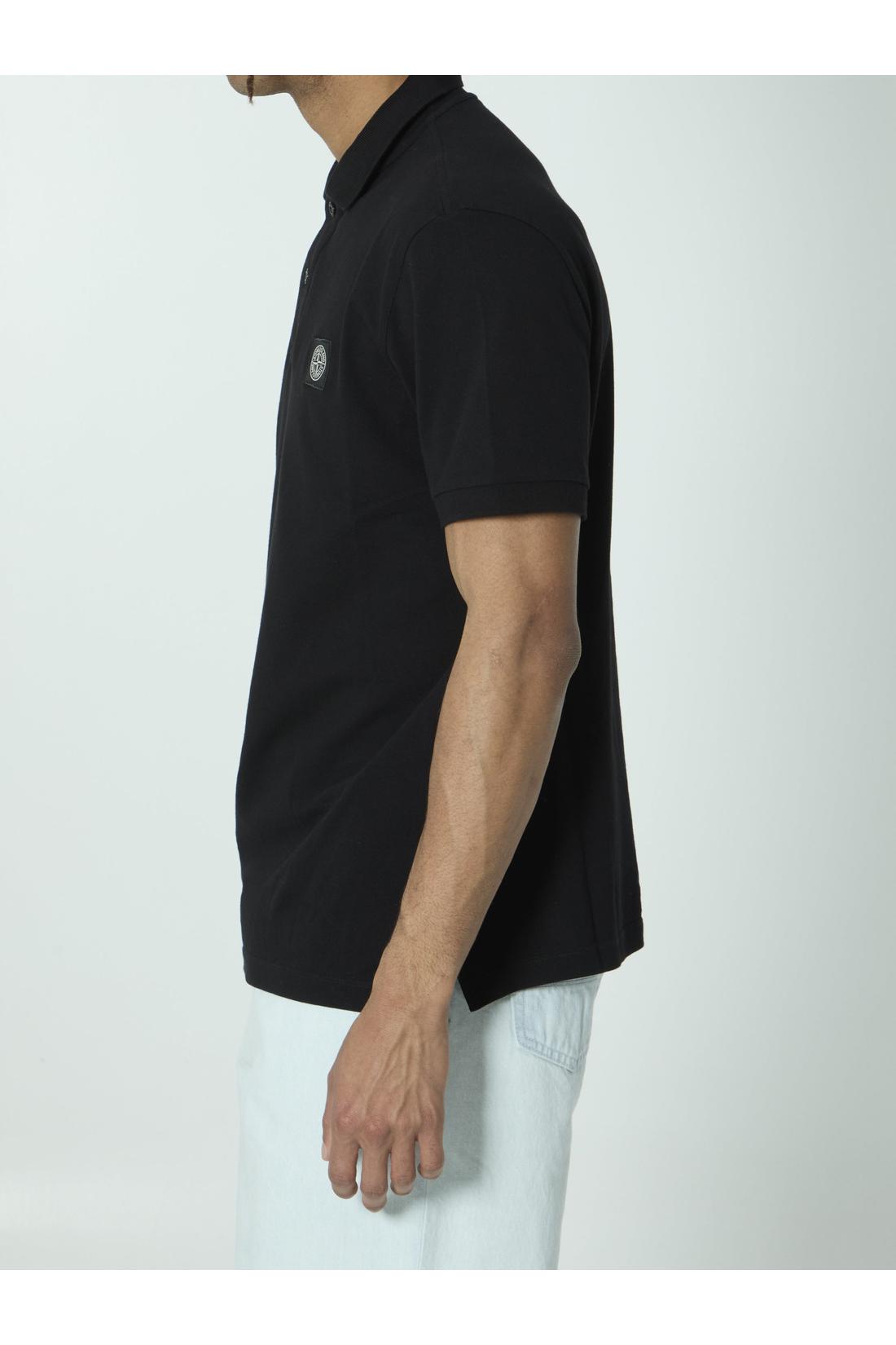 Stone Island-OUTLET-SALE-Cotton pique polo shirt-ARCHIVIST