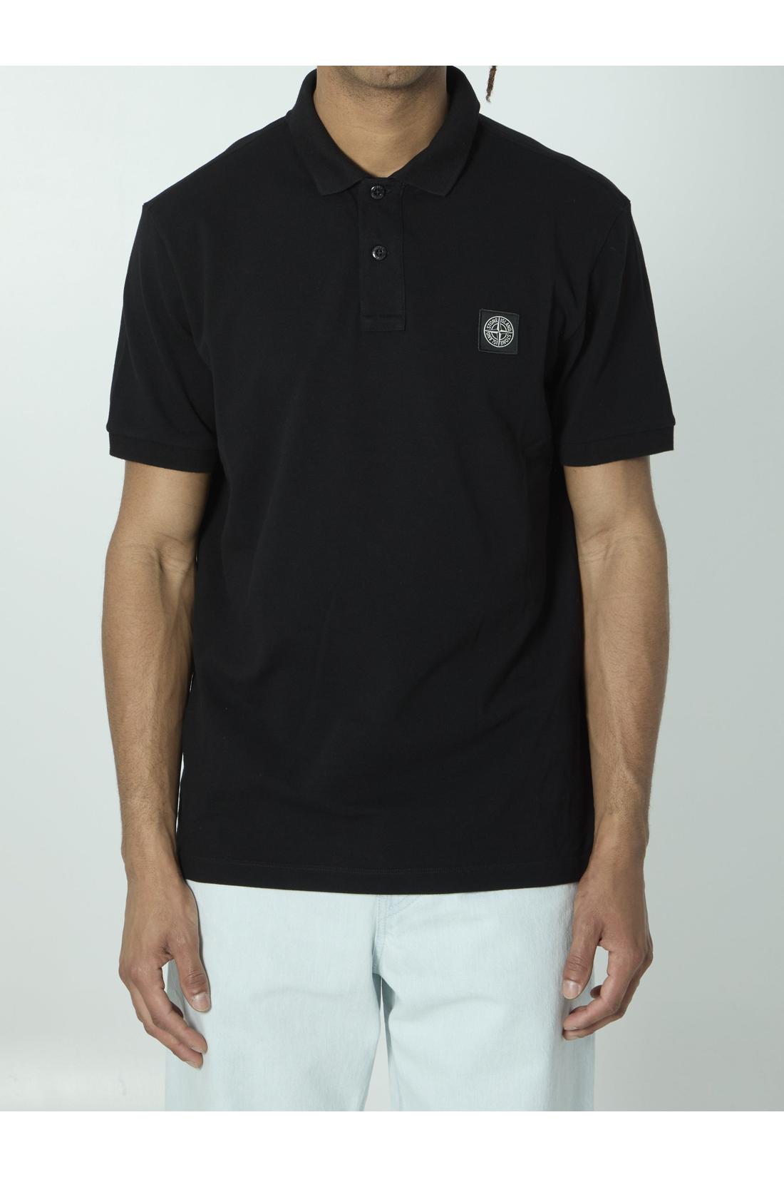 Stone Island-OUTLET-SALE-Cotton pique polo shirt-ARCHIVIST
