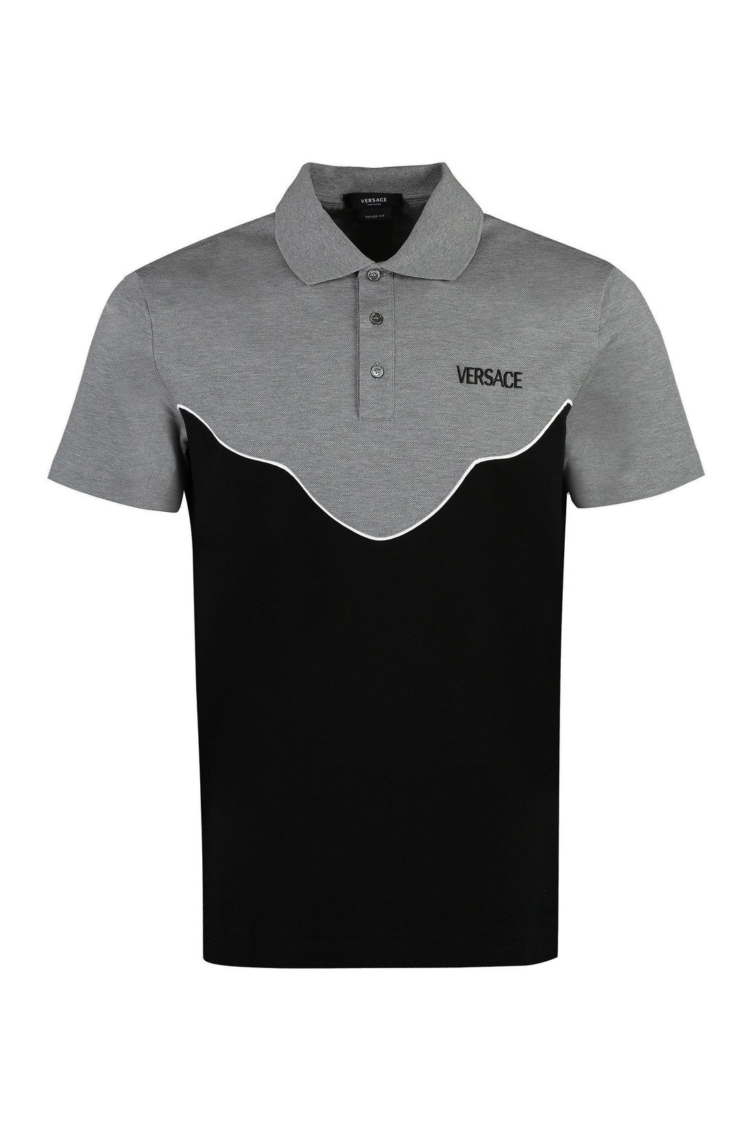 Versace-OUTLET-SALE-Cotton-piqué polo shirt-ARCHIVIST