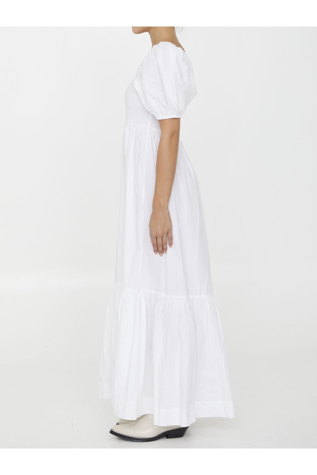 GANNI-OUTLET-SALE-Cotton poplin maxi dress-ARCHIVIST