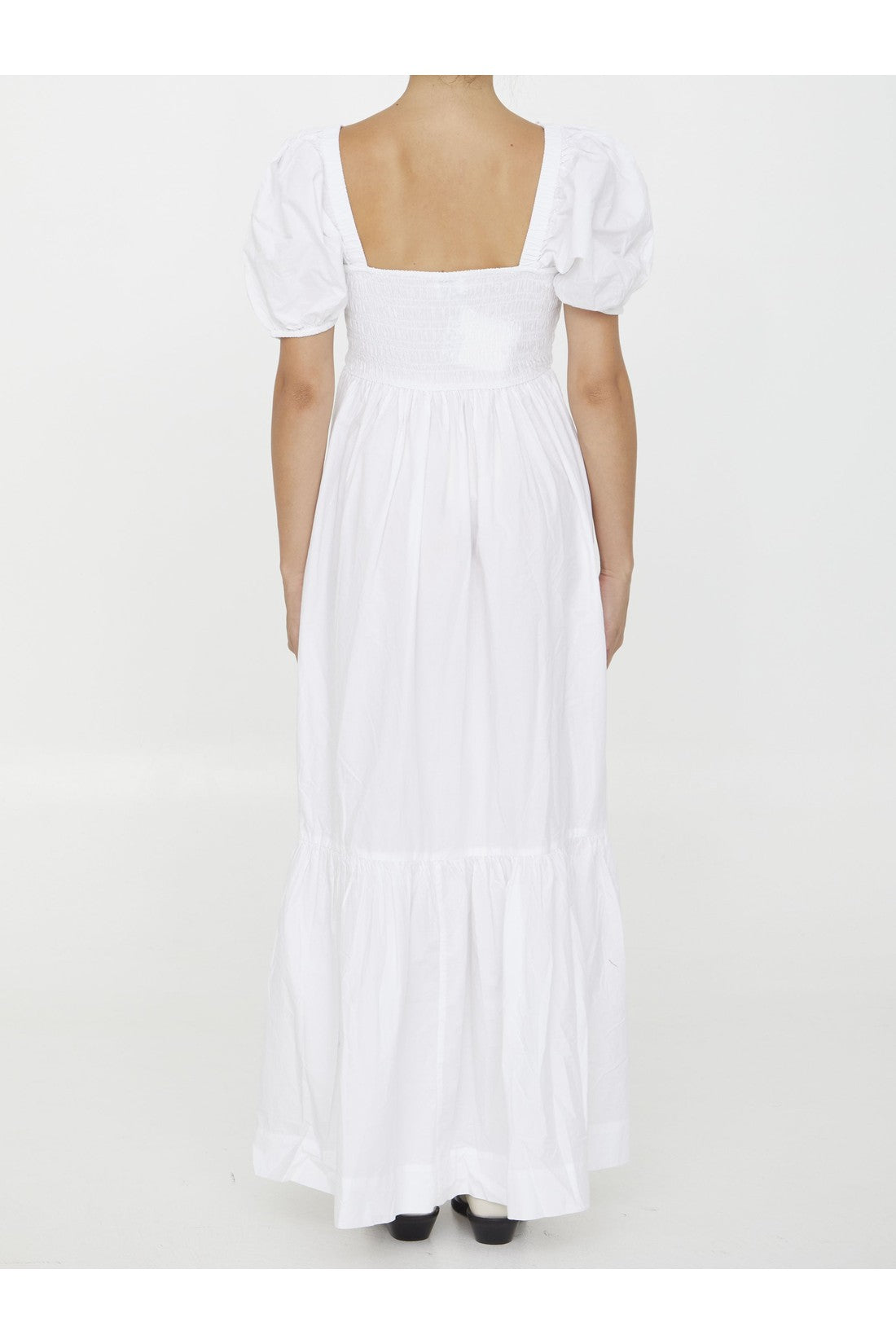 GANNI-OUTLET-SALE-Cotton poplin maxi dress-ARCHIVIST