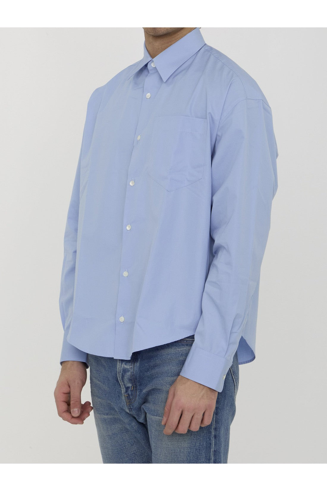 AMI PARIS-OUTLET-SALE-Cotton poplin shirt-ARCHIVIST