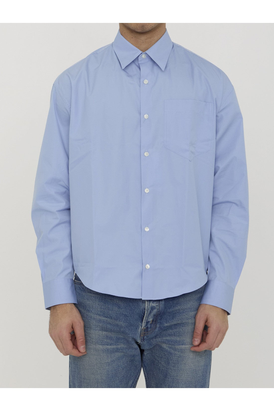 AMI PARIS-OUTLET-SALE-Cotton poplin shirt-ARCHIVIST