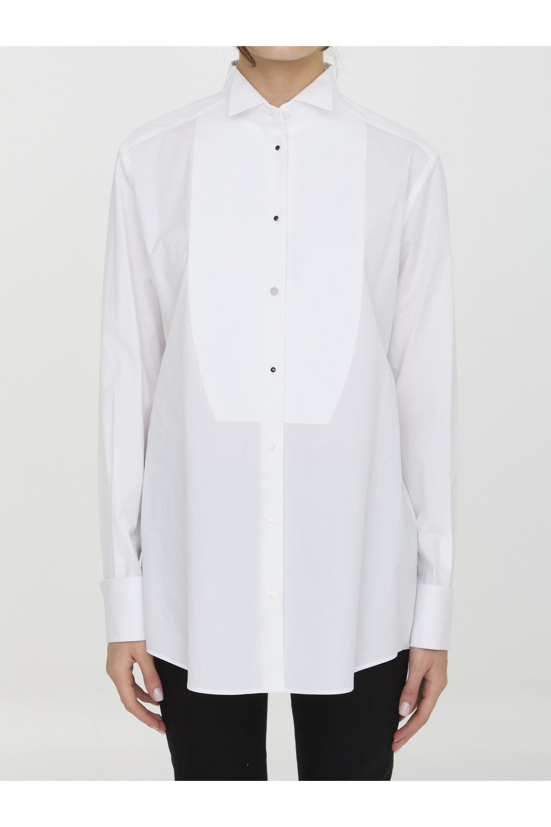 DOLCE&GABBANA-OUTLET-SALE-Cotton poplin shirt-ARCHIVIST