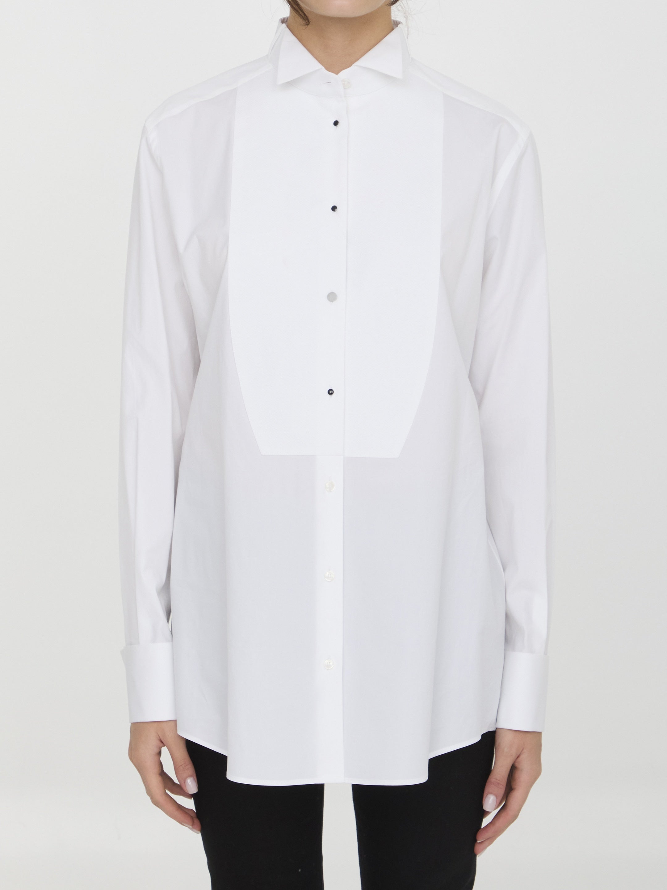 DOLCE&GABBANA-OUTLET-SALE-Cotton poplin shirt-ARCHIVIST