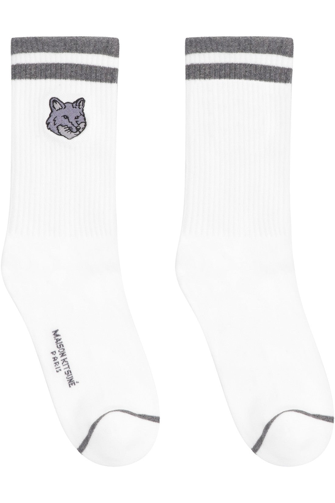 Maison Kitsuné-OUTLET-SALE-Cotton socks with logo-ARCHIVIST