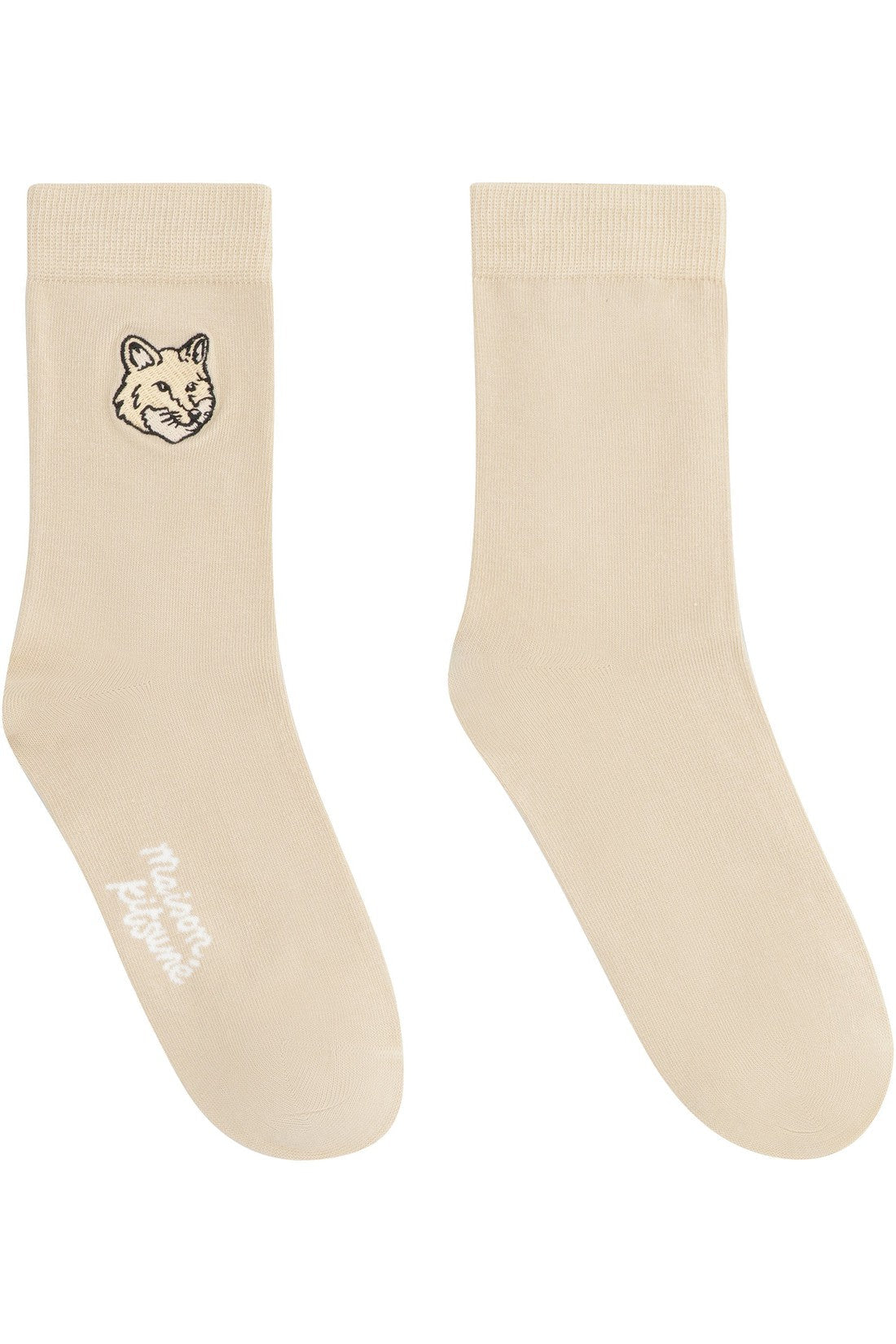 Maison Kitsuné-OUTLET-SALE-Cotton socks with logo-ARCHIVIST