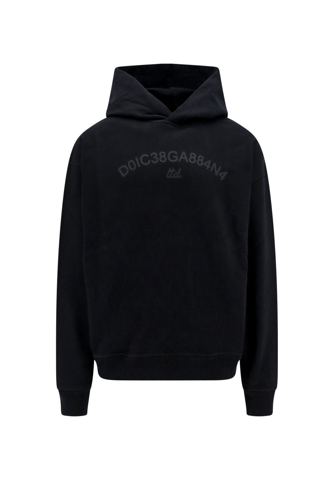 DOLCE & GABBANA-OUTLET-SALE-Cotton sweatshirt with frontal logo-ARCHIVIST