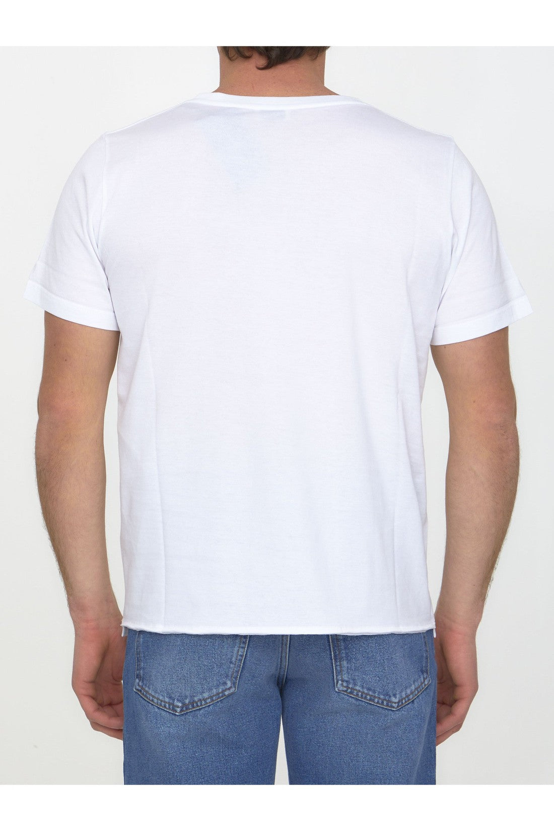 SAINT LAURENT-OUTLET-SALE-Cotton t-shirt with logo-ARCHIVIST