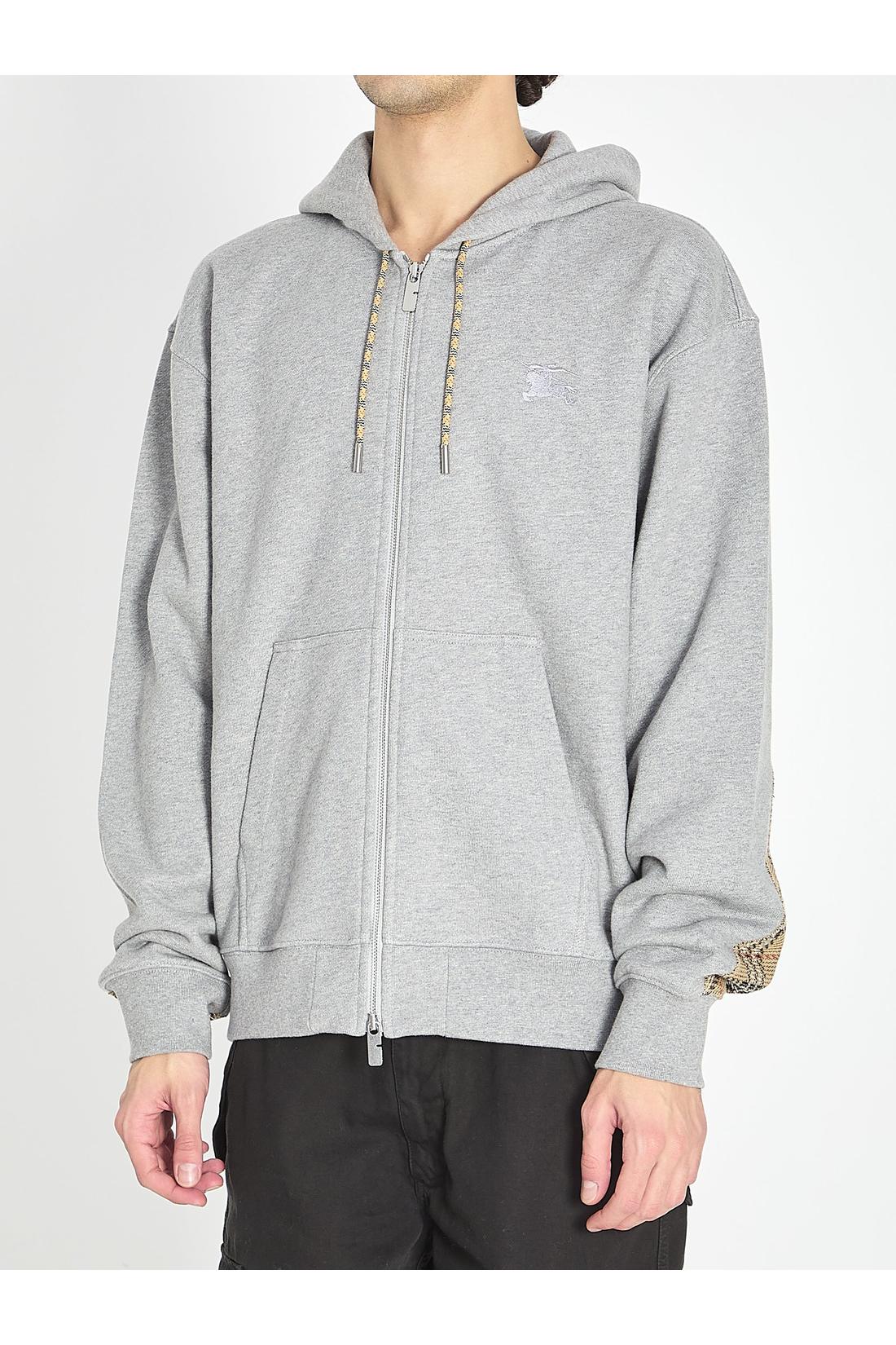 Burberry-OUTLET-SALE-Cotton zipped hoodie-ARCHIVIST