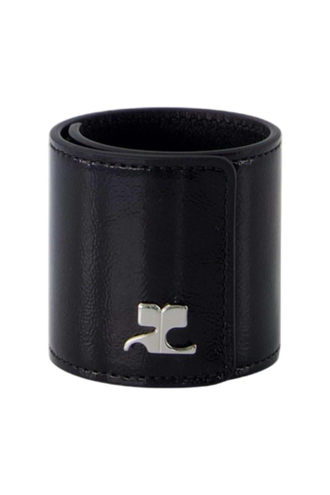 Slap Armband - Courreges - Leder - Schwarz-Schmuck-Courreges-One size-black-ARCHIVIST