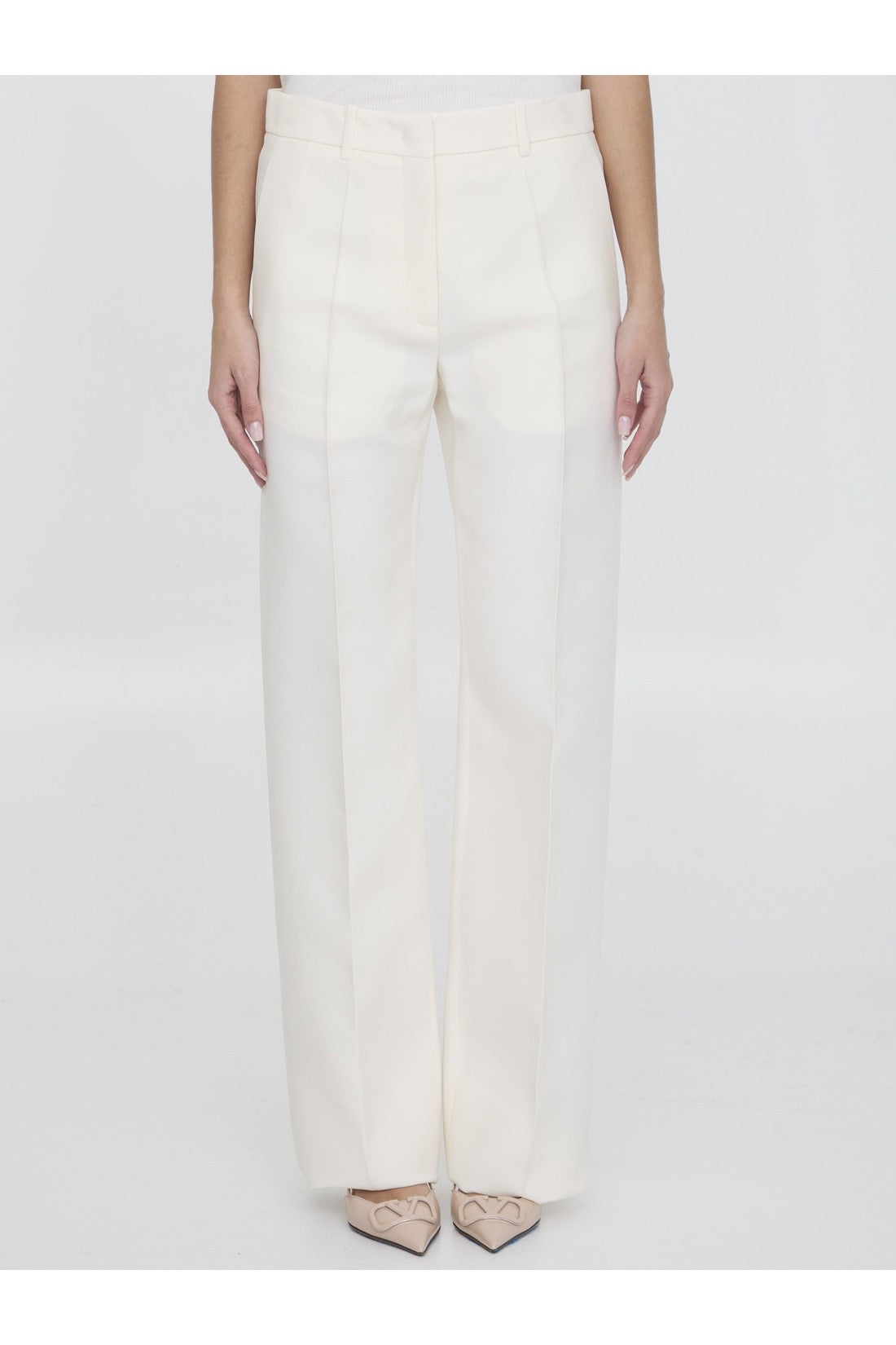 VALENTINO GARAVANI-OUTLET-SALE-Crepe Couture trousers-ARCHIVIST