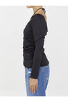 GANNI-OUTLET-SALE-Crêpe jersey top-ARCHIVIST