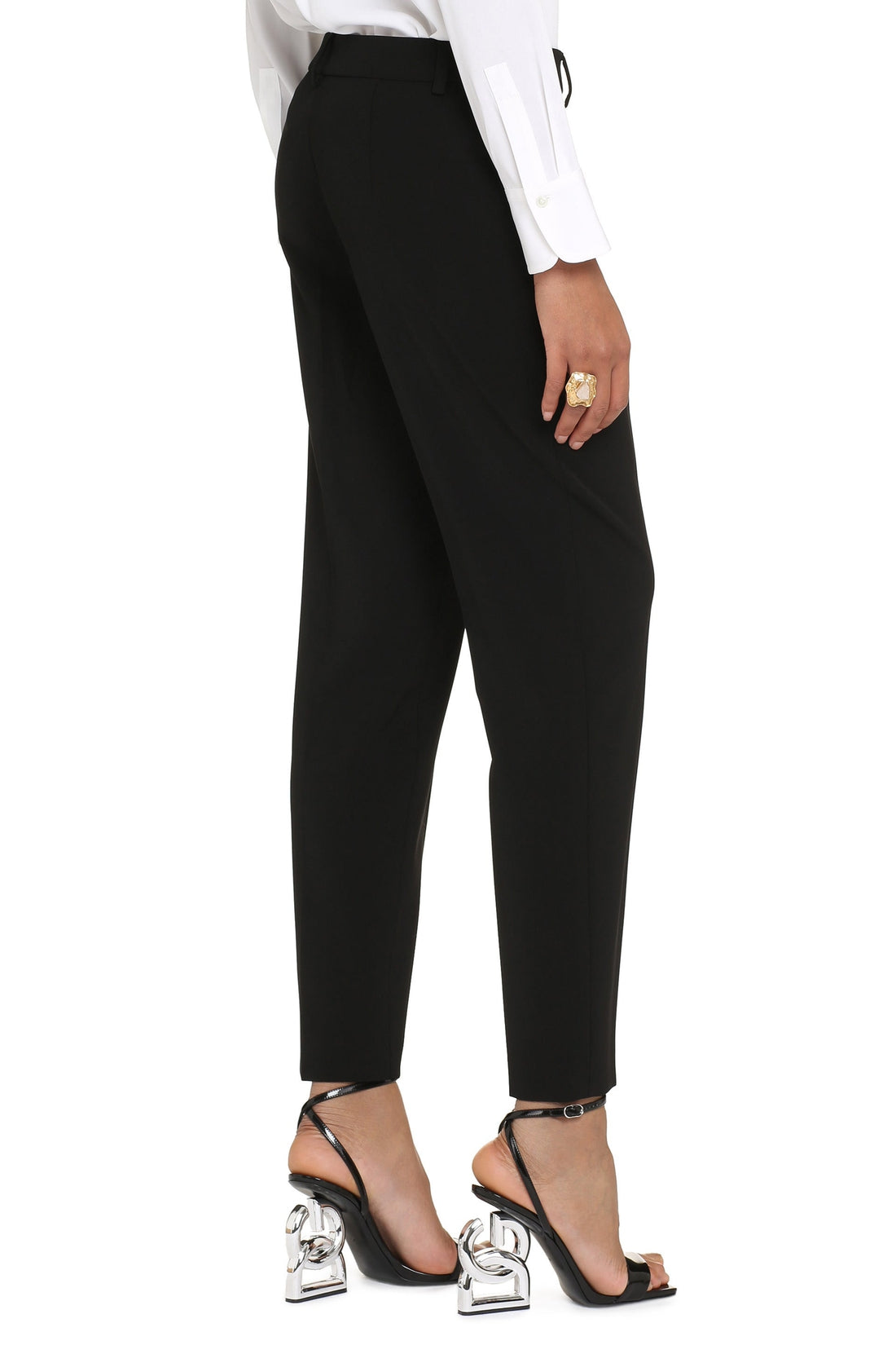 Boutique Moschino-OUTLET-SALE-Crepe pants with straight legs-ARCHIVIST
