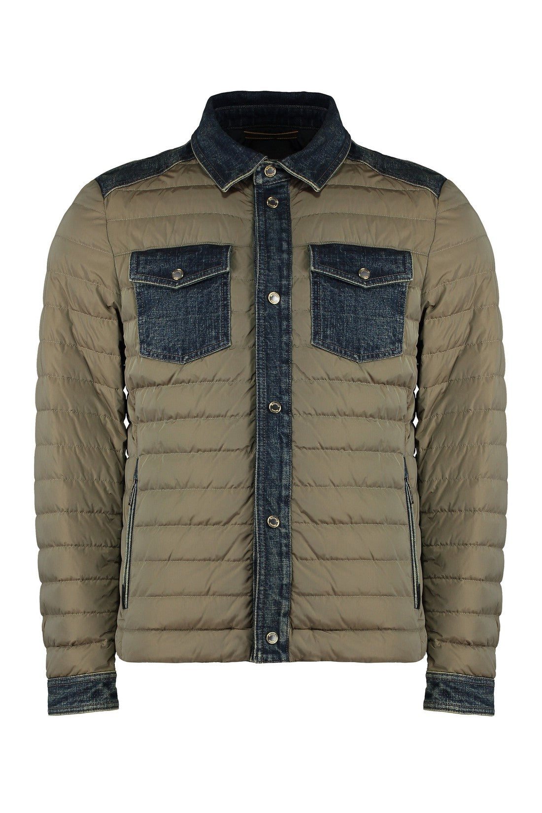 Moorer-OUTLET-SALE-Crespi Denim inserts down jacket-ARCHIVIST