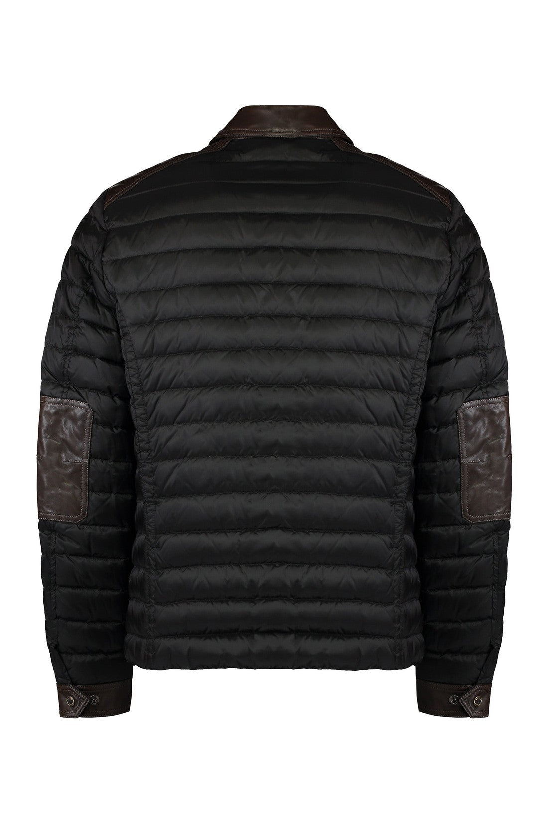 Moorer-OUTLET-SALE-Crespi leather inserts down jacket-ARCHIVIST