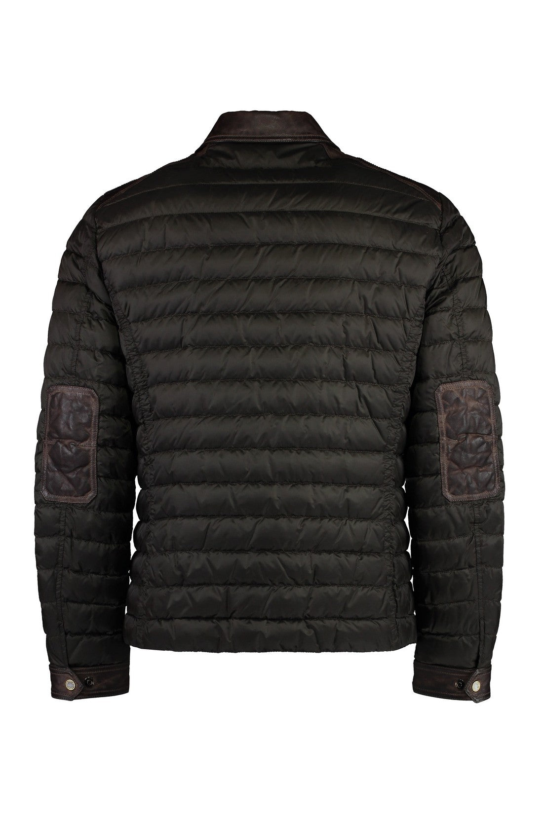 Moorer-OUTLET-SALE-Crespi leather inserts down jacket-ARCHIVIST