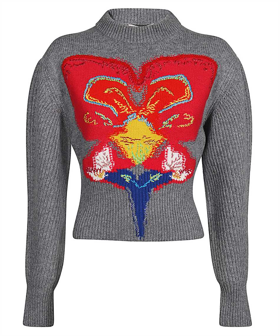 Alexander McQueen-OUTLET-SALE-Crew-neck wool sweater-ARCHIVIST