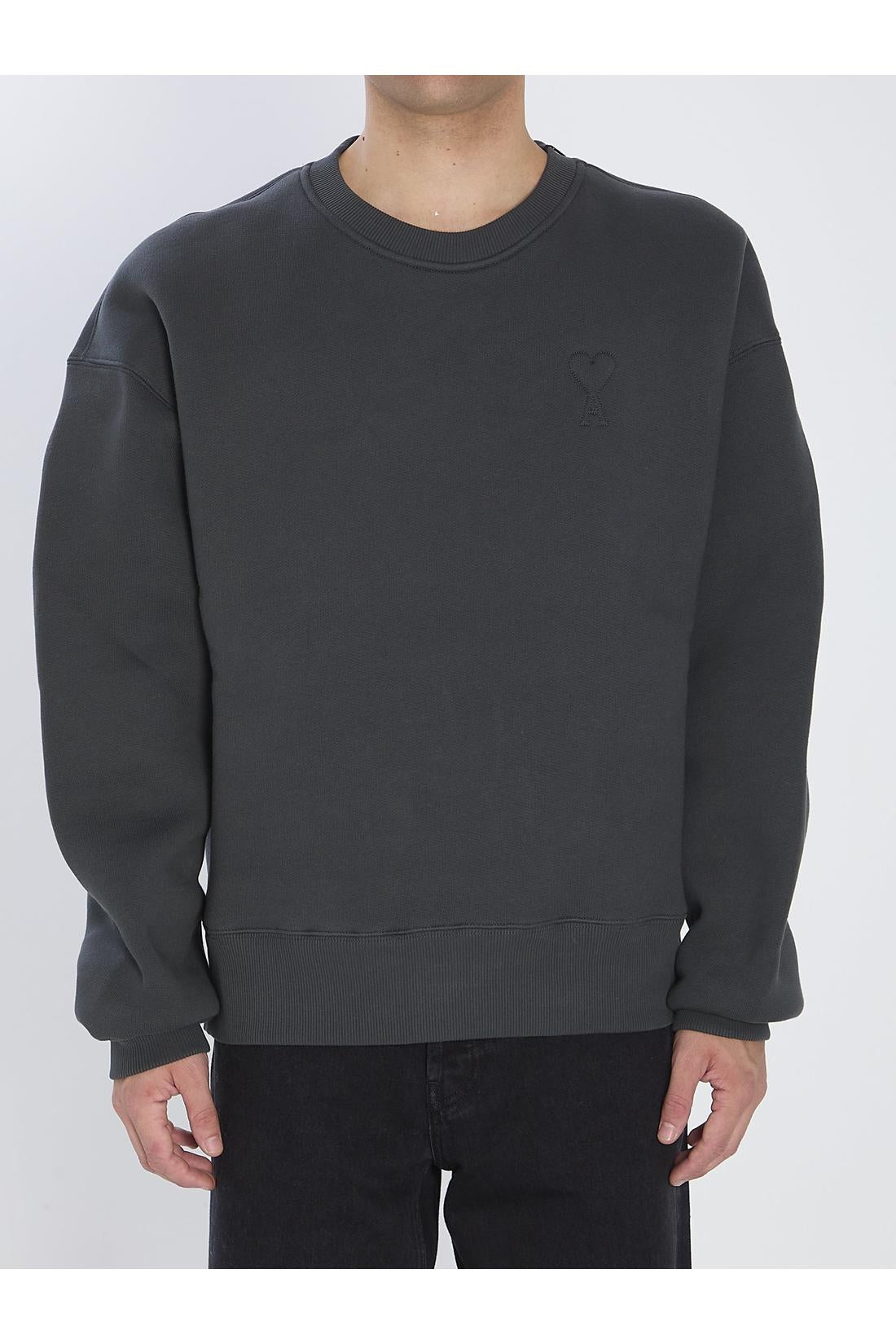 Ami Paris-OUTLET-SALE-Crewneck fleece sweatshirt-ARCHIVIST
